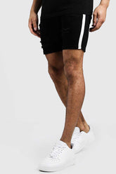 Boohoo Short en jean skinny avec bande latérale Noir MZZ48938 Taille 32